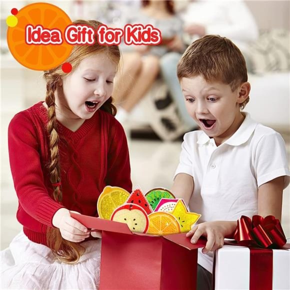 Water Beads Sensory Fidget Toys for Toddlers and Kids |7 Pack Fruit Learning Toy - Picture 6 of 6